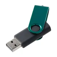 Заказать Флешка Twist Color, черная с зеленым, 8 Гб